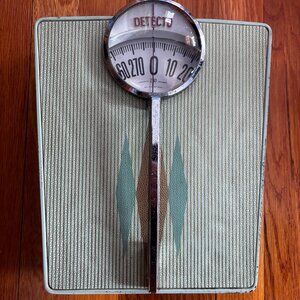 Vintage Detecto Mint Green Floor Bathroom Scale 1950s Art Deco Rare Find